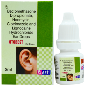 Neomycin (0.5% w/v) + Beclometasone (0.025% w/v) + Clotrimazole (1% w/v) + Lidocaine (2% w/v)