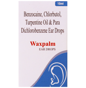 Benzocaine (2.7% w/v) + Chlorbutol (5% w/v) + Paradichlorobenzene (2% w/v) + Turpentine Oil (15% w/v)