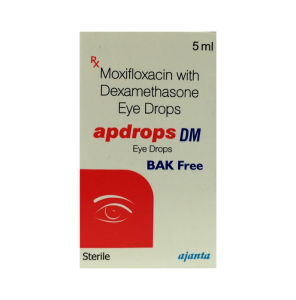 Moxifloxacin (0.5% w/v) + Dexamethasone (0.1% w/v)