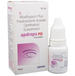 Moxifloxacin (0.5% w/v) + Prednisolone (1% w/v)