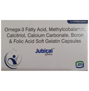 Eicosapentaenoic Acid (180mg) + Docosahexanoic acid(DHA) (120mg) + Methylcobalamin (1500mcg) + Calcitriol (0.25mcg) + Calcium Carbonate (500mg) + Boron (1.5mg) + Folic Acid (400mcg)
