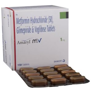 Glimepiride (1mg) + Metformin (500mg) + Voglibose (0.2mg)
