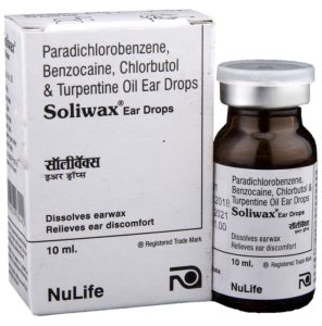 Benzocaine (2.7% w/v) + Chlorbutol (5% w/v) + Paradichlorobenzene (2% w/v) + Turpentine Oil (15% w/v)