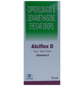 Ciprofloxacin (0.3% w/v) + Dexamethasone (0.1% w/v)